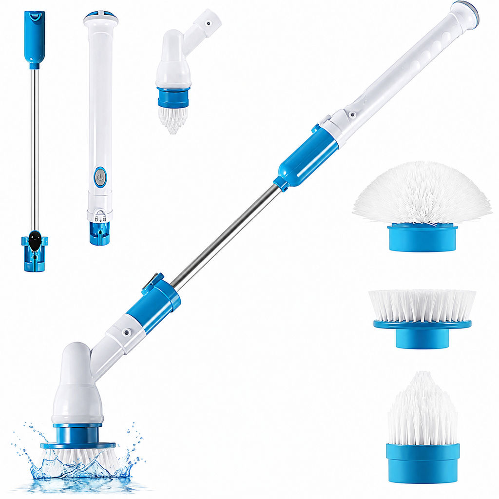 ⚡ Cordless Electric Spin Scrubber – 3-in-1 Deep Cleaning Brush